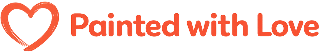Logo with 'Painted with Love' text and a heart symbol in red.