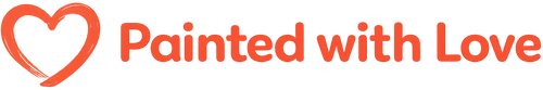 Logo with 'Painted with Love' text and a heart symbol in red.